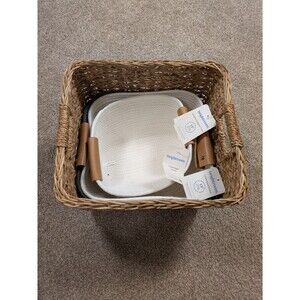 Target Brightroom Wicker / Woven / Coiled Rope Basket Lot Of 4 NWT